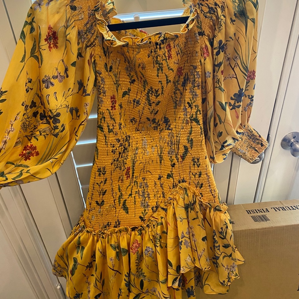 Yellow floral dress